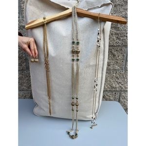 Vintage Jewelry Lot - 3 Necklaces / 1 Earring Pair